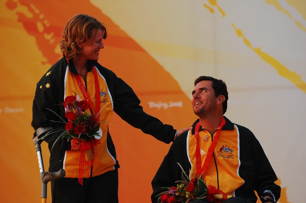 Dan Fitzgibbon and Rachel Cox (AUS) silver medalists - 2008 Paralympics - Qingdao © Dan Tucker http://sailchallengeinspire.org/